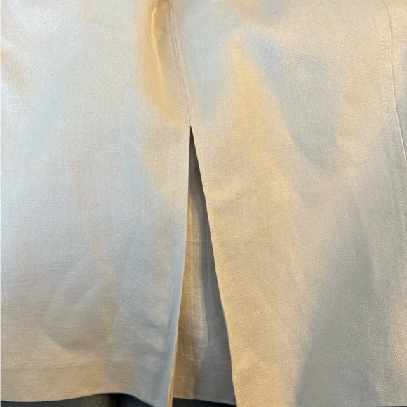 Ann Taylor Beige Linen Blend Belted Skirt Size 12 new condition Cream/Tan - Picture 7 of 7